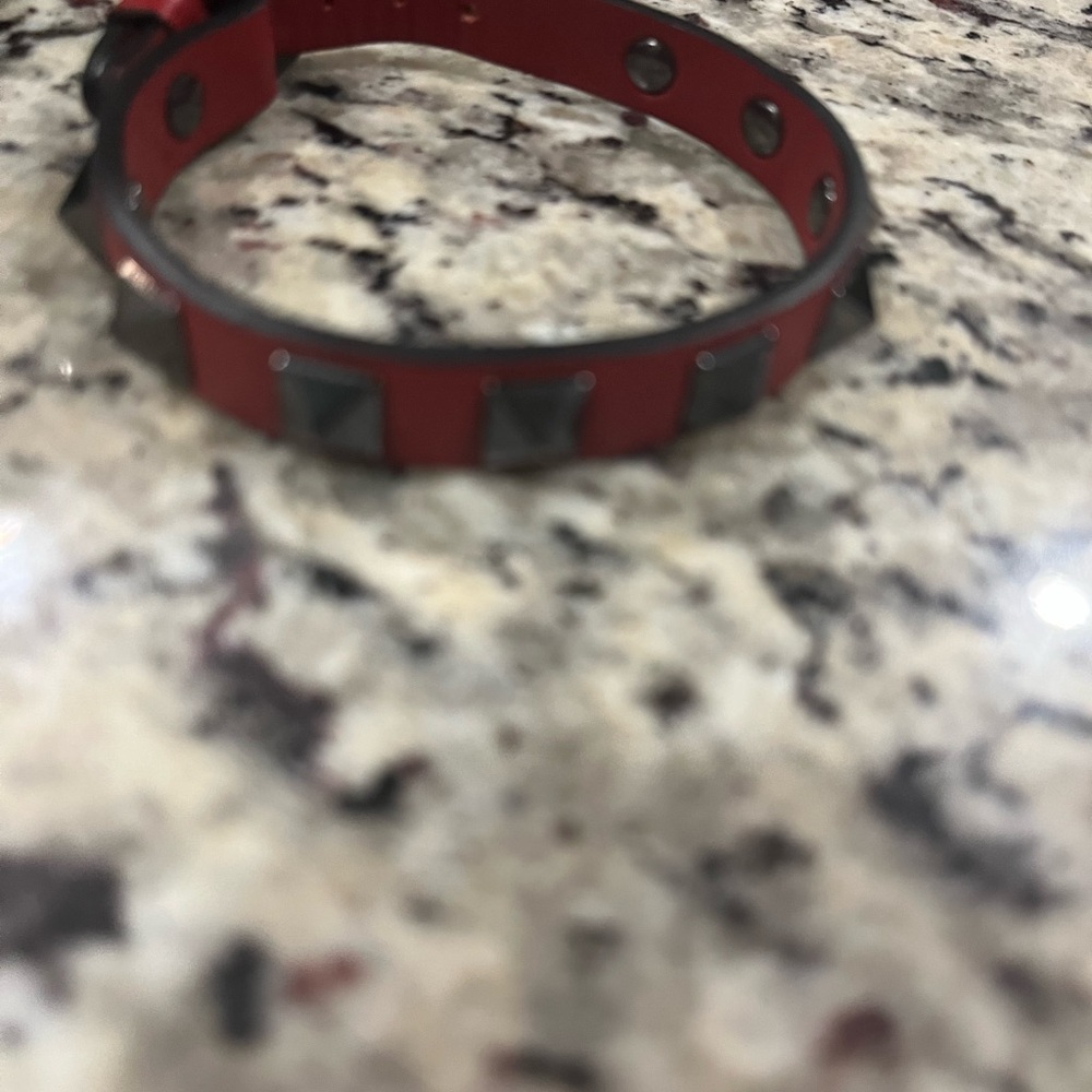 Valentino Red Studded Bracelet